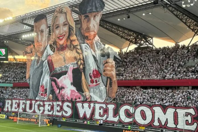 „refugees-welcome!”-kibice-legii-warszawa-nie-zawiedli-i-ponownie-w-sposob-wymowy-dali-czadu