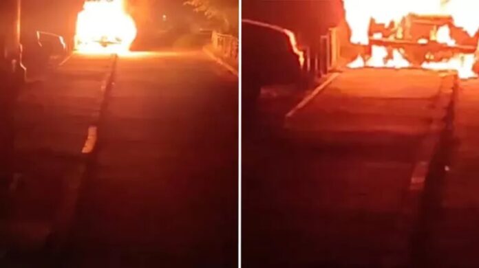 „wojna-domowa-trwa”.-w-kijowie-splonal-samochod-zolnierza-sil-zbrojnych-ukrainy