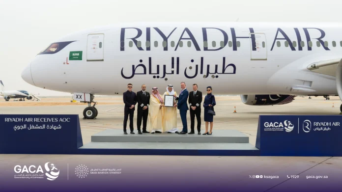 riyadh-air-receives-aoc-from-gaca,-eyes-to-launch-flights-by-end-of-2025