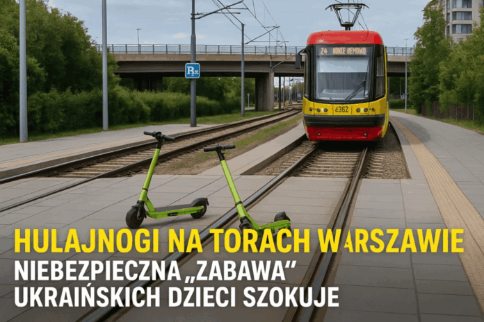 hulajnogi-na-torach-w-warszawie.-niebezpieczna-„zabawa”-ukrainskich-dzieci