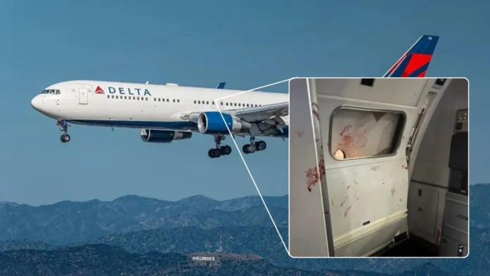 delta-passenger-smashes-exit-window,-bloodies-boeing-767-cabin delta-passenger-smashes-exit-window,-bloodies-boeing-767-cabin