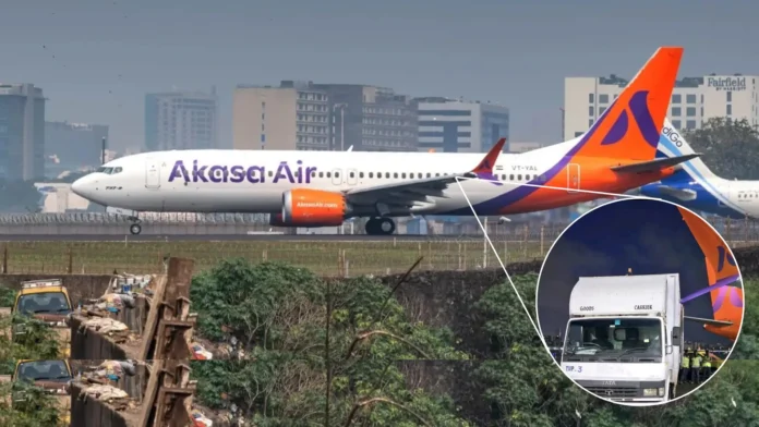 akasa-air-737-max-hit-by-cargo-truck-at-mumbai-airport